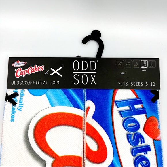 New Men’s Odd Sox Hostess Brands CupCakes Pastries Crew Socks Size 6-13 1 Pair - Picture 2 of 5